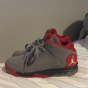 Jordan Kids Sneakers in Gray and Red